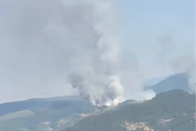 Sındırgı'da Orman Yangını Mücadelesi Devam Ediyor