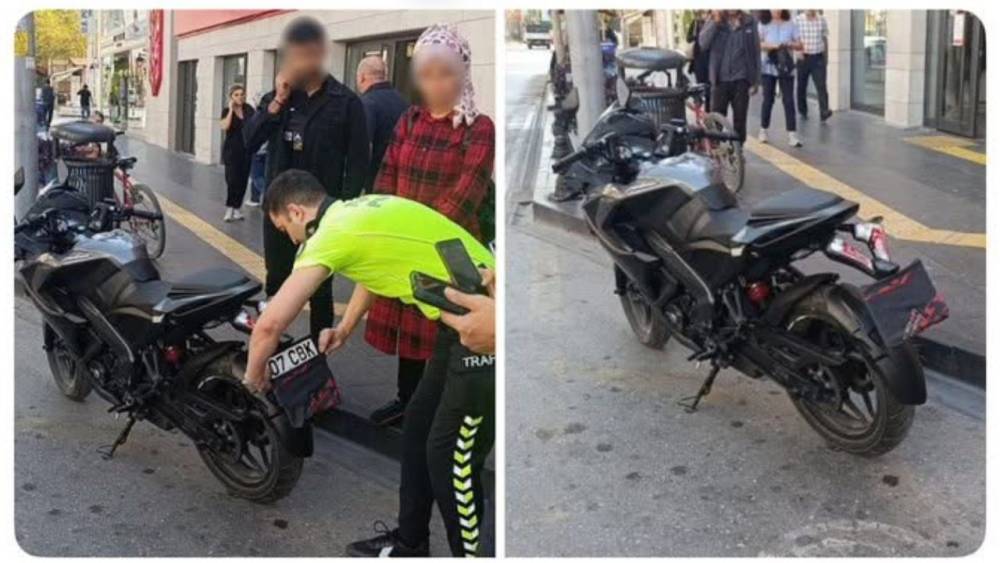 Plakasını bandanayla gizledi, 43 bin TL ceza yedi!