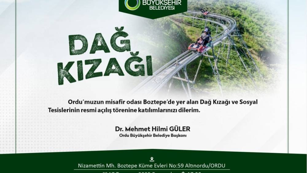 Ordu'da Dağ Kızağı Yeniliği