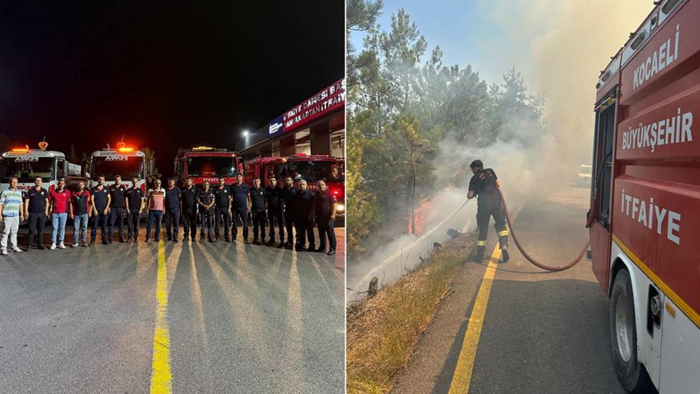 Kocaeli Ekipleri Yangın Söndürmede Seferber Oldu