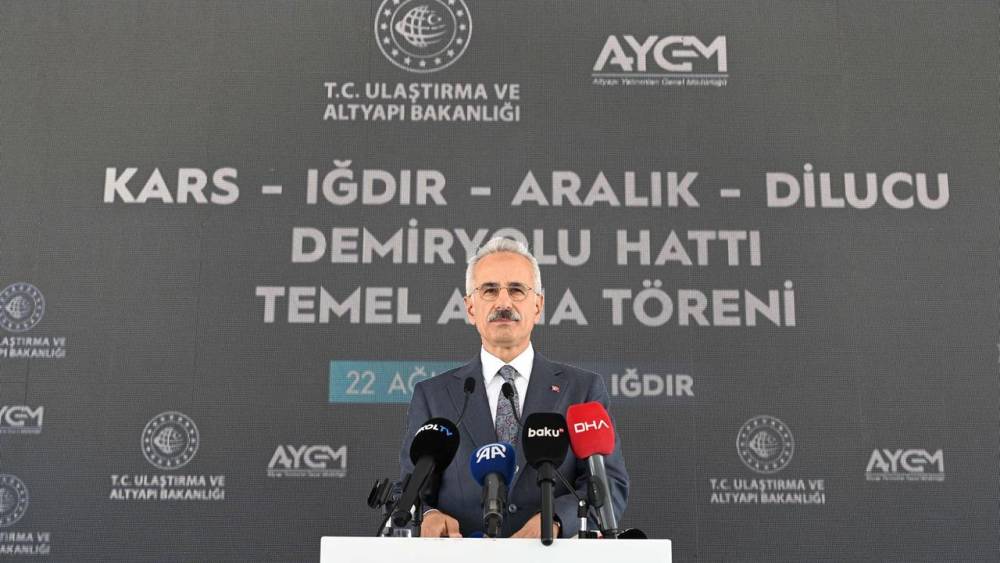 Kars-Dilucu Demiryolu Hattı Temel Atma Töreni Gerçekleşti