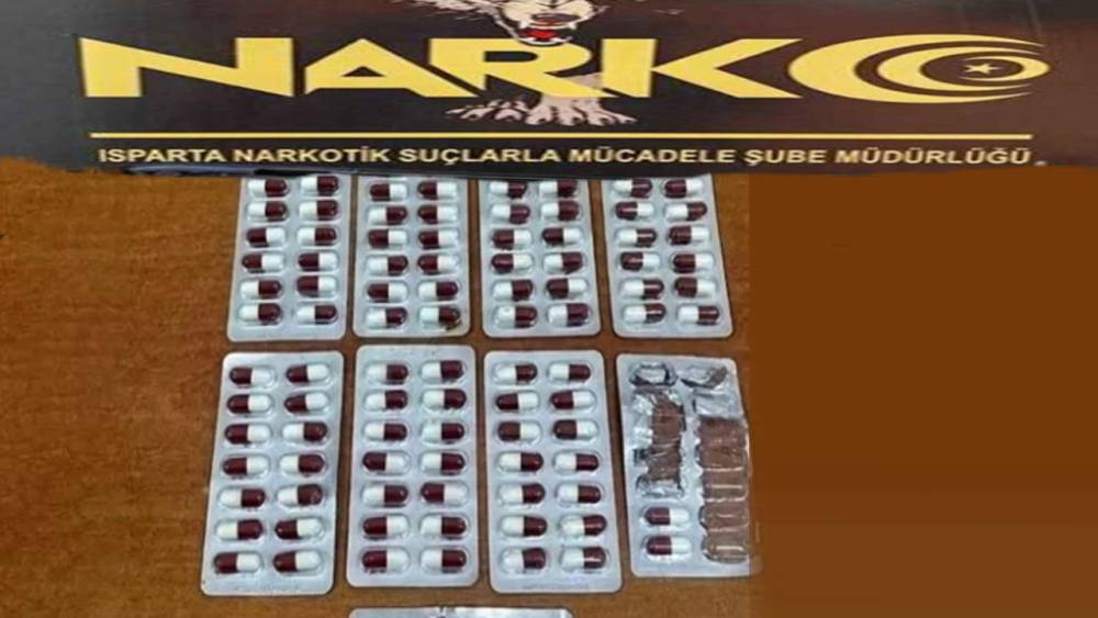 Isparta’da narkotik operasyonu: Sentetik ecza ele geçirildi