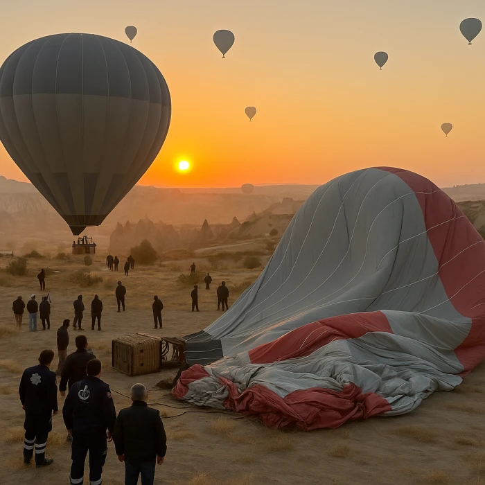 AKSARAY’DA SICAK HAVA BALONU KAZASI: 1 ÖLÜ, 19 YARALI